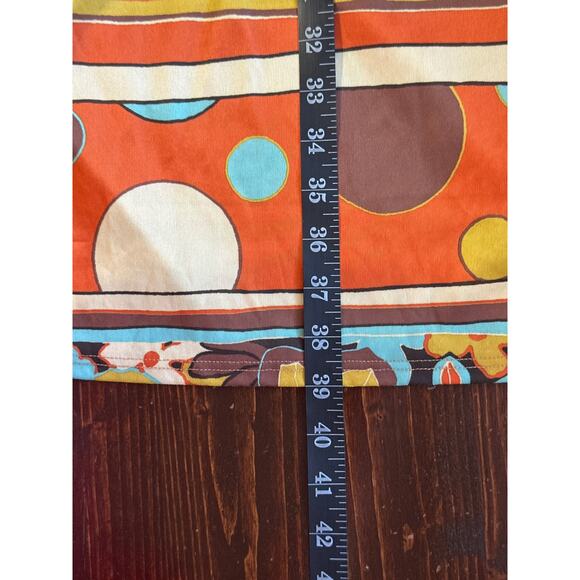 VTG 90s Does 70s daModa Boho Hippie Stripe Floral Shirt Dress S Brown Crunchy - Picture 13 of 14